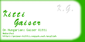 kitti gaiser business card